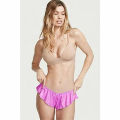 Victoria's Secret Shop 16 Victoria’s Secret Victoria's Secret Pink Satin Ruffle Short Panty